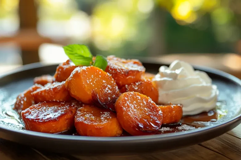 Delicious candied sweet potato recipes served in a bowl.