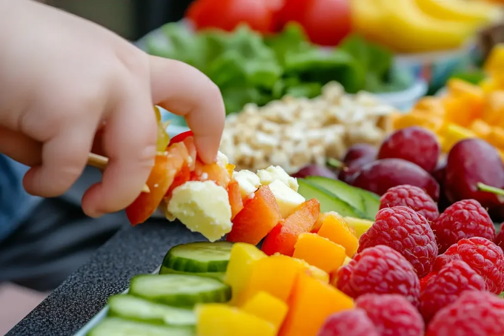 Variety of healthy toddler lunch ideas displayed