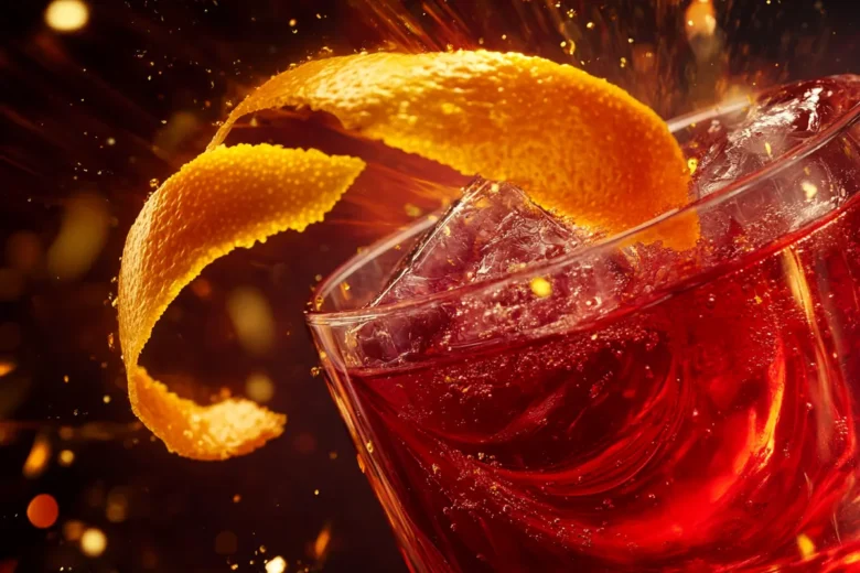 Negroni Recipe cocktail in a glass.