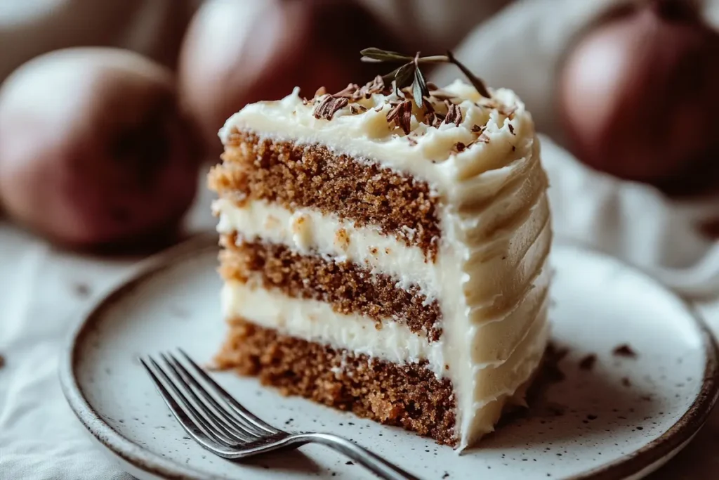 A delicious and moist Lloyd's carrot cake with creamy frosting.