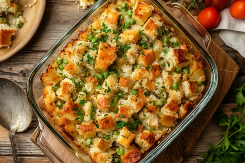 Simple casserole recipes ready to be served.
