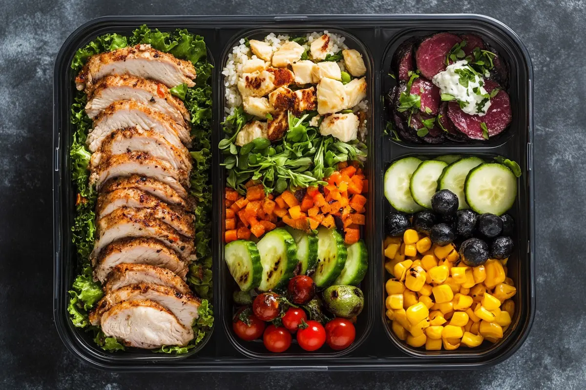 Best lunch for dancers and athletes on a table.