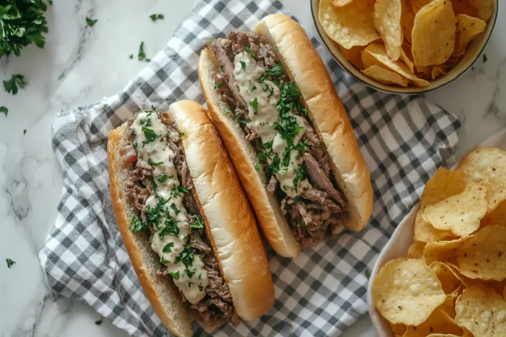 A Philly Cheese Steak Recipe sandwich