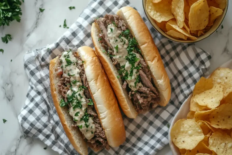 A Philly Cheese Steak Recipe sandwich