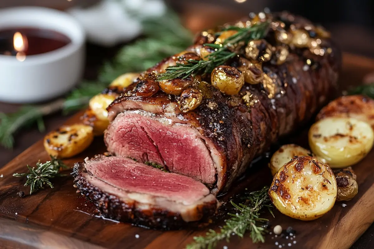 Delicious Christmas dinner ideas served on a festive table