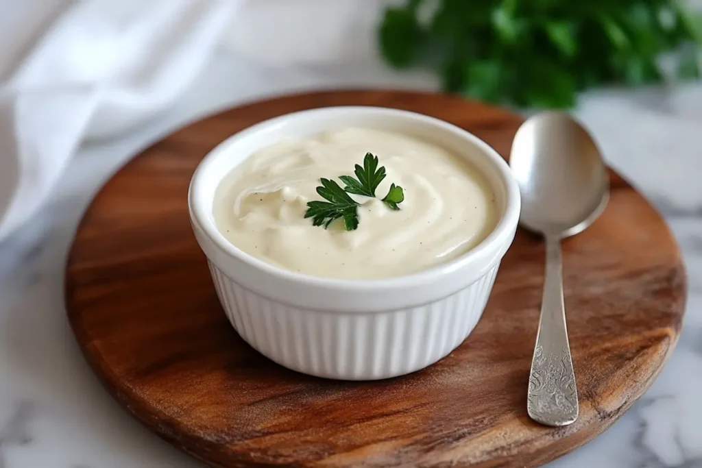 A variety of uses for horseradish sauce, including different dishes.