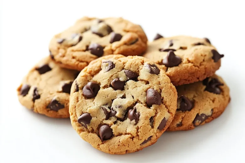 Freshly baked chocolate chip cookie recipe on a cooling rack